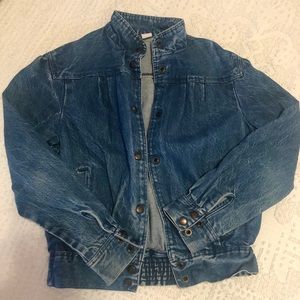 VINTAGE Jean Bomber Jacket